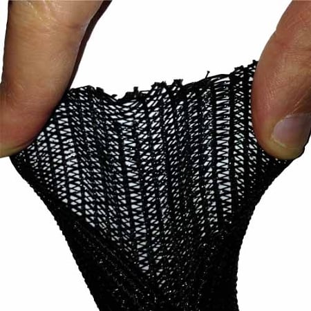 Hook Self Closing Braided Wrap Sleeving- 1/4 X 100ft- Black
